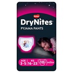 Huggies DryNites, Pyjama Pants, Girl, 3-5 Years (16-23kg), 10 Pants