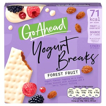 Go Ahead Yogurt Breaks Forest Fruit Biscuit Bars (5x35.5g)
