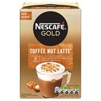 Nescafe Gold Toffee Nut Latte Coffee 8 x 19.5g Sachets