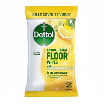 Dettol Floor Wipes Citrus, 10 Large Wipes