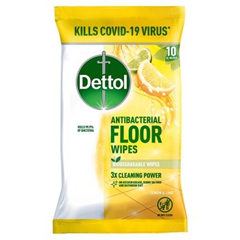 Dettol Floor Wipes Citrus, 10 Large Wipes
