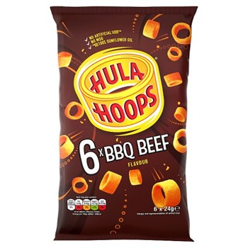 Hula Hoops BBQ Beef Multipack Crisps 6 Pack