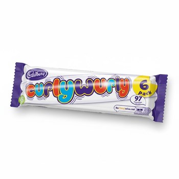 Cadbury Curly Wurly Chocolate Bar 6 Pack 129g