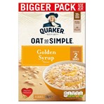 Quaker Oat So Simple Golden Syrup Family Pack Porridge Sachets 20x36g