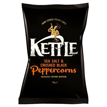 KETTLE Chips Sea Salt & Crushed Black Peppercorns 150g