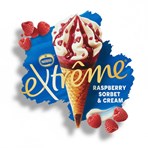 Extreme Raspberry Sorbet & Cream Ice Cream Cones 4 x 120ml (480ml)