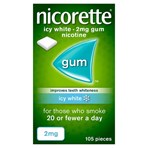 NICORETTE Icy White 2mg Gum Nicotine 105 Pieces (Stop Smoking Aid)