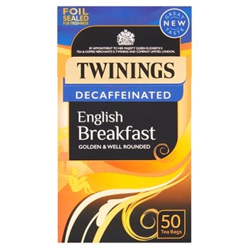 Twinings Decaffeinated English Breakfast 50 Tea Bags 125g