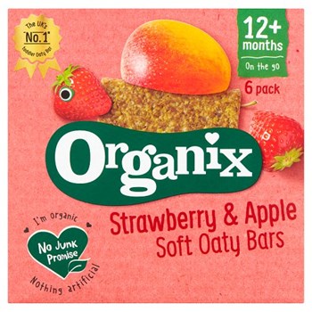 Organix Strawberry Organic Soft Oat Snack Bars Multipack 6 x 30g