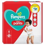 Pampers Baby-Dry Nappy Pants Size 6, 28 Nappies, 14kg-19kg, Essential Pack