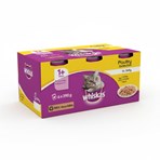 Whiskas Adult Wet Cat Food Tins Poultry in Jelly 6 x 390g