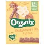 Organix Chunky Banana & Date Fruit Bars 12+ Months 6 x 17g (102g)