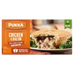 Pukka 2 Chicken & Bacon Microwaveable Shortcrust Pies