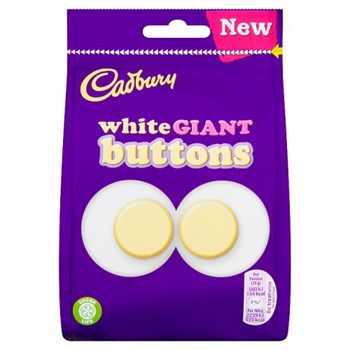 Cadbury White Giant Buttons Chocolate Bag 110g