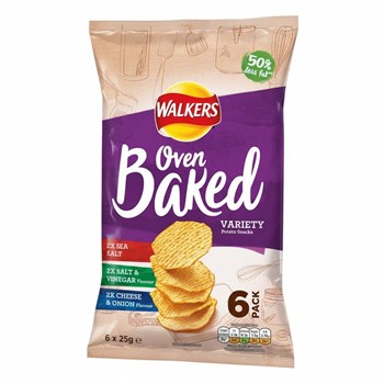 Walkers Oven Baked Variety Multipack Snacks 6 x 25g
