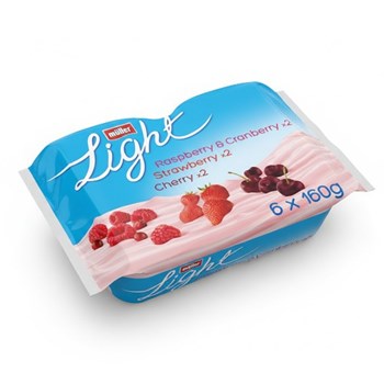 Muller Light Red Fruits Fat Free Yogurts 6 x 160g
