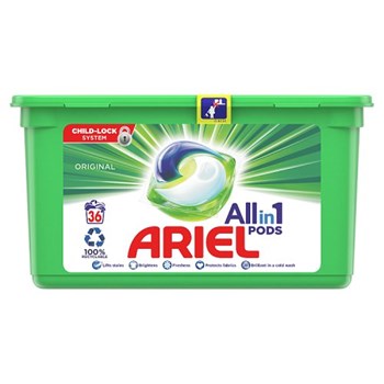 Ariel All-in-1 PODS, Washing Liquid Capsules Original 36 Washes