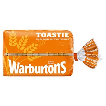 Warburtons Toastie Thick Sliced Soft White Bread 400g