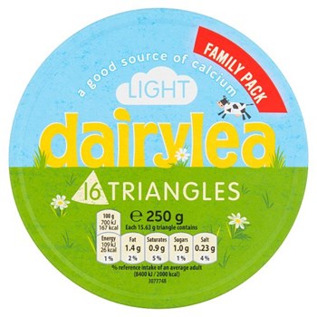 Dairylea Light Cheese Triangles 16 Pack 250g
