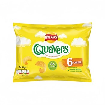 Walkers Quavers Cheese Multipack Snacks 6x16g