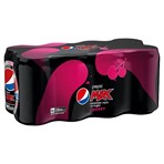 Pepsi Max Cherry No Sugar Cola Can 8 x 330ml
