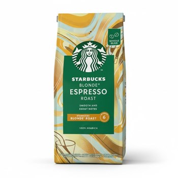 Starbucks Blonde Espresso Roast Blonde Roast Whole Bean Coffee, Bag 200g