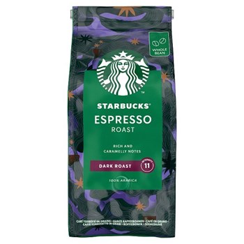 Starbucks Espresso Roast Dark Roast Whole Bean Coffee, Bag 200g