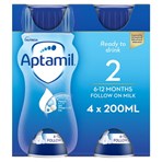 Aptamil 2 Follow On Milk 6-12 Months 4 x 200ml (800ml)