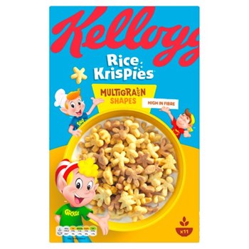 Kellogg's Rice Krispies Multigrain Shapes Breakfast Cereal 350g