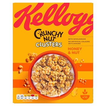 Kellogg's Crunchy Nut Honey & Nut Clusters Breakfast Cereal 450g