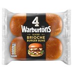 Warburtons 4 Sliced Brioche Burger Buns