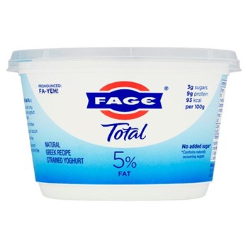 Fage Total 5% Fat Natural Greek Recipe Strained Yoghurt 450g