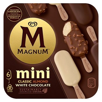 Magnum Classic, Almond & White Chocolate Ice Cream Sticks 6 x 55 ml