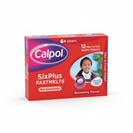 Calpol SixPlus Fastmelts On-The-Go, Paracetamol Medication, 6+ Years, Strawberry Flavour, 12-Count