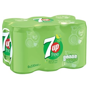 7UP Free Lemon & Lime Cans 6 x 330ml