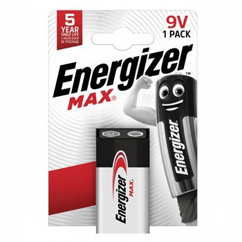 Energizer Max 9V Batteries Alkaline