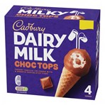 Cadbury Dairy Milk Choc Tops Ice Cream Cones 4 x 110ml