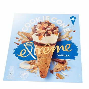 Extreme Vanilla Ice Cream Cookie Cone 440ml