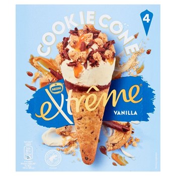 Extreme Vanilla Ice Cream Cookie Cone 440ml