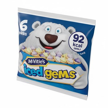 McVitie's Iced Gems Multipack Biscuits 6 x 23g