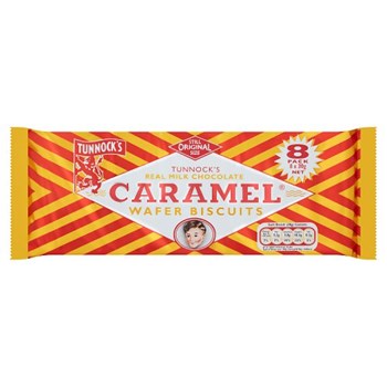 TUNNOCK'S Caramel Wafer Biscuits 8 x 30g