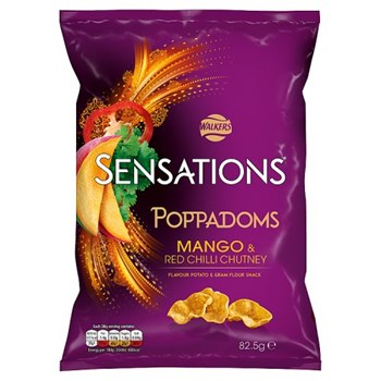 Walkers Sensations Mango & Chilli Chutney Sharing Poppadoms 82.5g