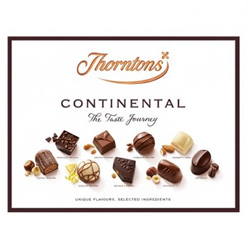 Thorntons Continental Milk, Dark, White Chocolate Box 264g