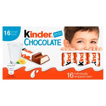 Kinder Small Chocolate Bars Multipack 16 x 12.5g (200g)