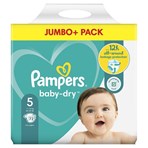 Pampers Baby-Dry Size 5, 72 Nappies, 11kg-16kg, Jumbo+ Pack