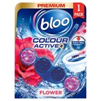 Bloo Colour Active Fresh Flowers Toilet Rim Block 50g