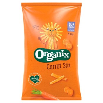 Organix Carrot Stix Organic Finger Food Toddler Snack Corn Puffs Multipack 4x15g