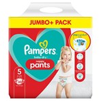 Pampers Baby-Dry Nappy Pants Size 5, 60 Nappies, 12kg-17kg, Jumbo+ Pack