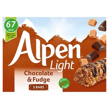 Alpen Light Cereal Bars Chocolate & Fudge 5 x 19g