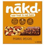 Nkd Raw Fruit & Nut Bars Peanut Delight 4 x 35g